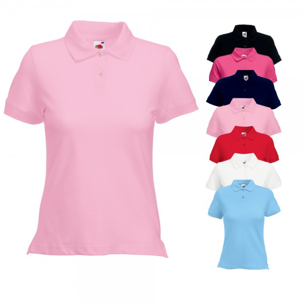 Fruit of the Loom Lady Fit Polo hellrosa