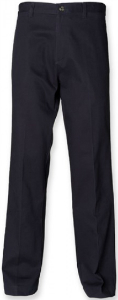 Henbury Herren Chino Hose mit Teflon-Beschichtung schmutzabweisend Farbe Navy