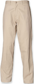 Henbury Herren Chino Hose mit Teflon-Beschichtung schmutzabweisend Farbe Stone