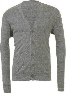 Canvas Unisex Cardigan V-Ausschnitt Ripp-Strick CV3900