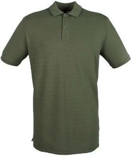 Henbury Modern Fit Cotton Microfine-Pique Polo Shirt Safari Look
