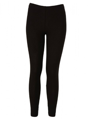 Bella Damen Cotton Stretch Leggings Schwarz