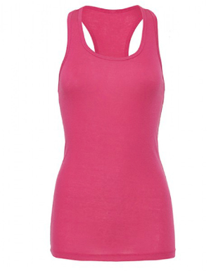 Bella Sheer Rib Racerback Tank Top Berry