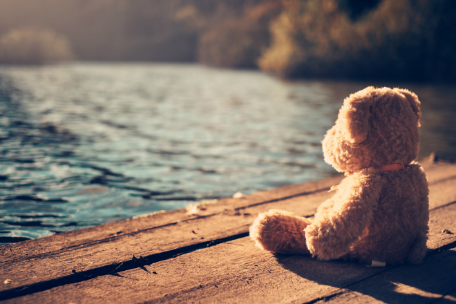 Mumbles Teddy und andere Kuscheltiere