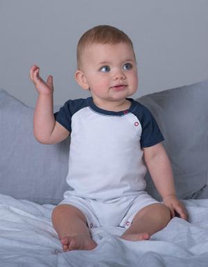 Baseball Playsuit für Babys von Babybugz 