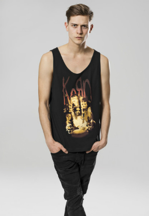 Korn Face in the Fire Tanktop Band Shirt fuer Herren