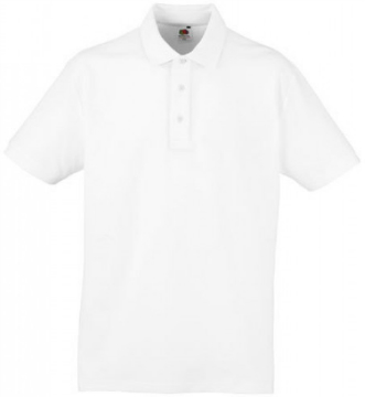 Poloshirt in Weiss Fruit of the Loom Heavy Polo