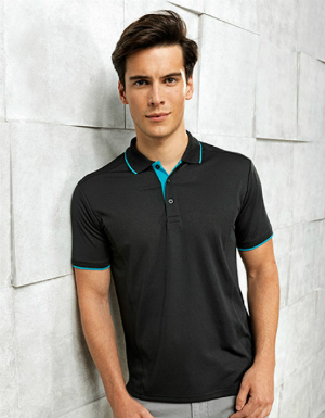 Premier Workwear Mens Contrast Coolchecker Polo PW618