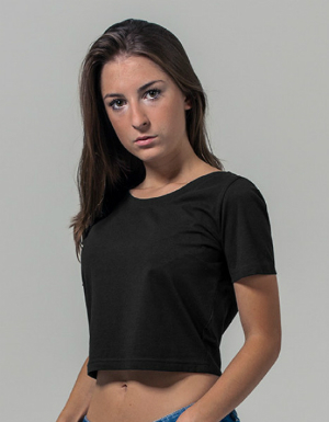 Build Your Brand Ladies Cropped Tee BY042