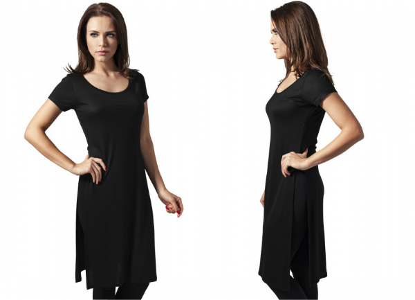 Ladies Side Slit Viscose Long Tee