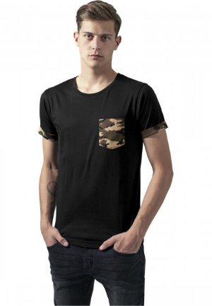 T-Shirt Camo Contrast Pocket