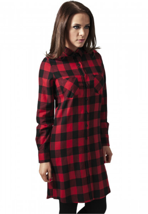 Checked Flanell Shirt Kleid