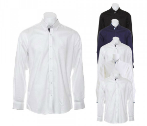 Kustom Kit Contrast Premium Oxford Shirt Button Down