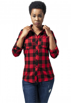 Urban Classics Ladies Turnup Checked Flanell Shirt