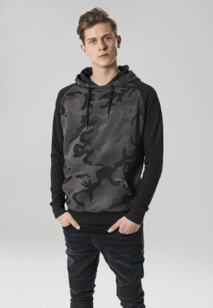 Camo Contrast Raglan Hoodie