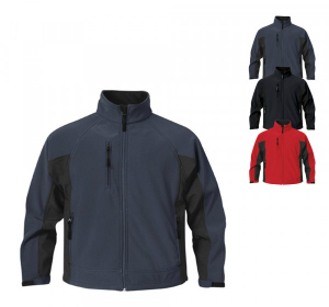 Jacke aus wasserabstossendem Teflon DWR Polyester und Elasthan im Verbund mit Microfleece