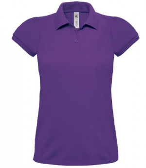 B&C Poloshirt Heavymill in Lila für Damen B and C Poloshirt Heavymill Damen Lila