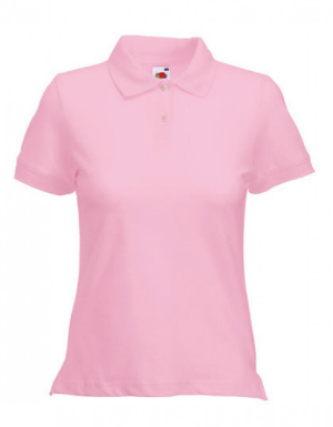 Fruit of the Loom Lady Fit Poloshirt Light Pink