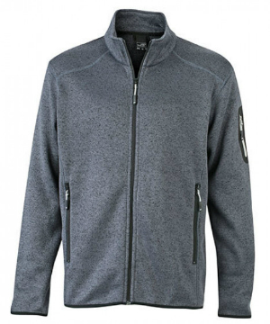 James+Nicholson Mens Knitted Fleece Jacket