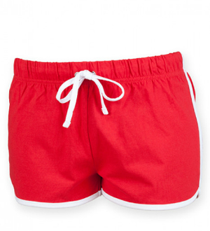 Red White Ladies Retro Shorts von SF Women