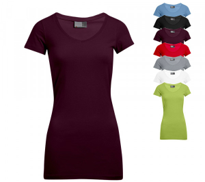 Promodoro Women´s Slim Fit V-Neck-T Long