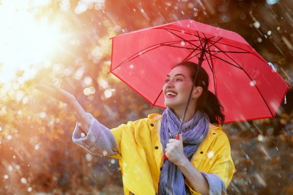 Regenschutz fuer Damen in modischen Farben