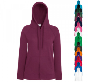 Fruit of the Loom Lady-Fit Lightweight Hooded Sweat Jacket