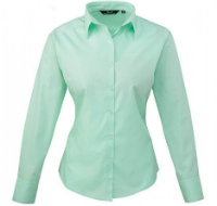 Premier Workwear Ladies Poplin Long Sleeve Shirt (Damenbluse/Langarm)