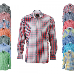 James+Nicholson Men`s Checked Shirt