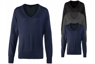 premier-workwear-ladies-v-neck-knitted-sweater