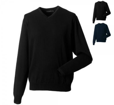 russell-collection-herren-strick-pullover-mit-v-ausschnitt