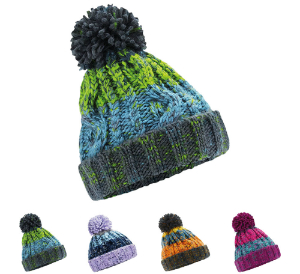 Beechfield Junior Corkscrew Pom Pom Beanie