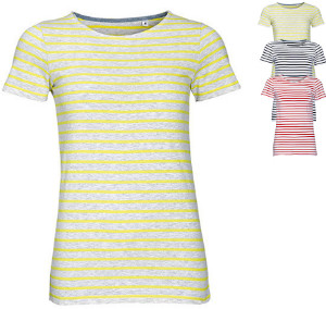 SOL´S Women`s Round Neck Striped T-Shirt Miles