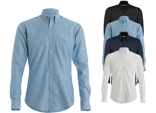 Kustom Kit Slim Fit Workwear Oxford Shirt Long Sleeve