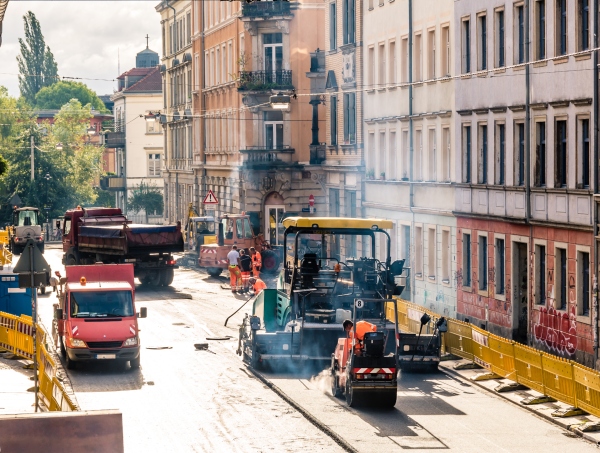 Baustelle in der Stadt