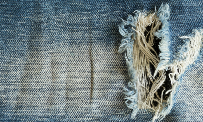 Löcher in Jeans vermeiden
