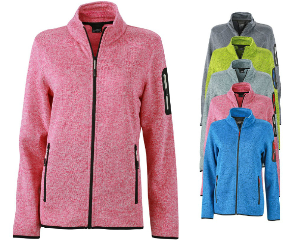 James+Nicholson Ladies` Knitted Fleece Jacket
