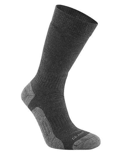 Wandersocken aus Merinowolle nehmen die Feuchtigkeit besser auf, ohne unangenehm zu riechen. CEH001 Craghoppers Expert Wandersocken