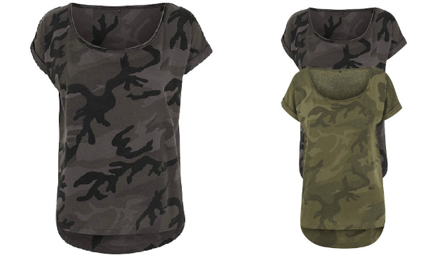 Build Your Brand Ladies Camo Tee