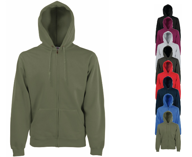 Fruit of the Loom Zip Through Hooded Sweat-Jacke