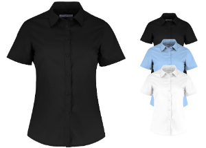 Kustom Kit Women`s Tailored Fit Poplin Shirt Short Sleeve