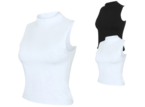 SF170 SF Women Damen Top Ärmellos mit hohem Halsausschnitt 
