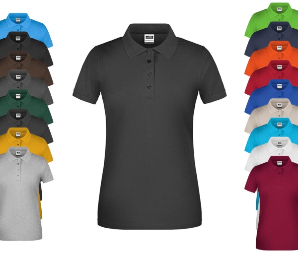 JN873 James+Nicholson Ladies Bio Workwear Polo