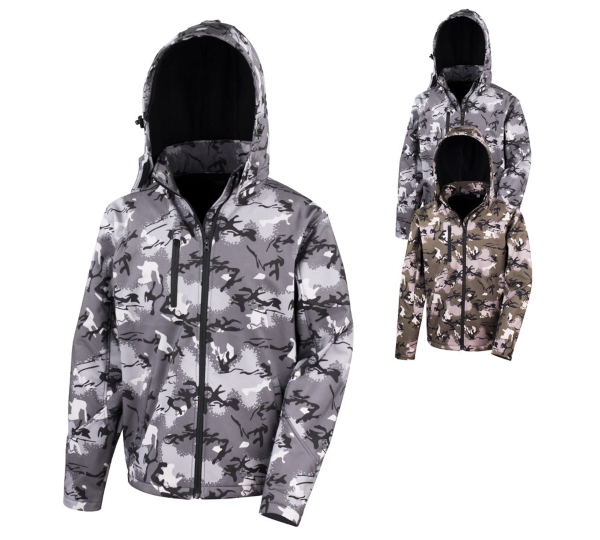 Result Camo TX Performance Hooded Softshell Jacket Camo militaeroptik