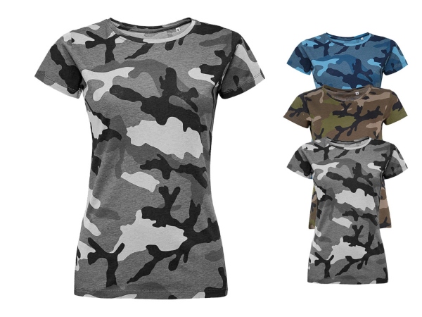 SOLS Womens Camo T-Shirt militaeroptik