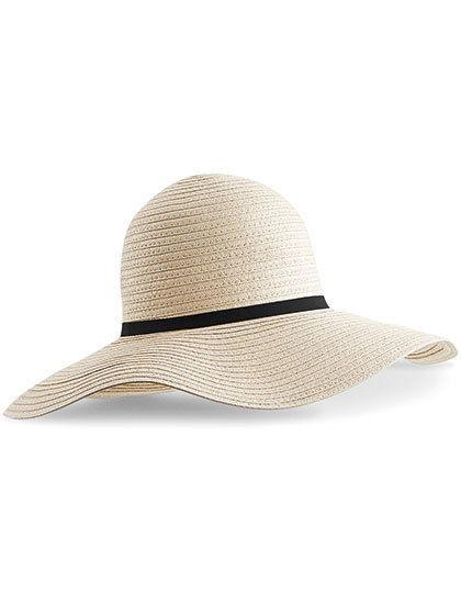 Sonnenhut Marbella in Naturton mit breiter Krempe 