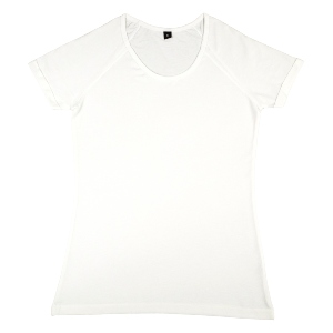nakedshirt Emily Viscose-Cotton Rolled Up Raglan T-Shirt