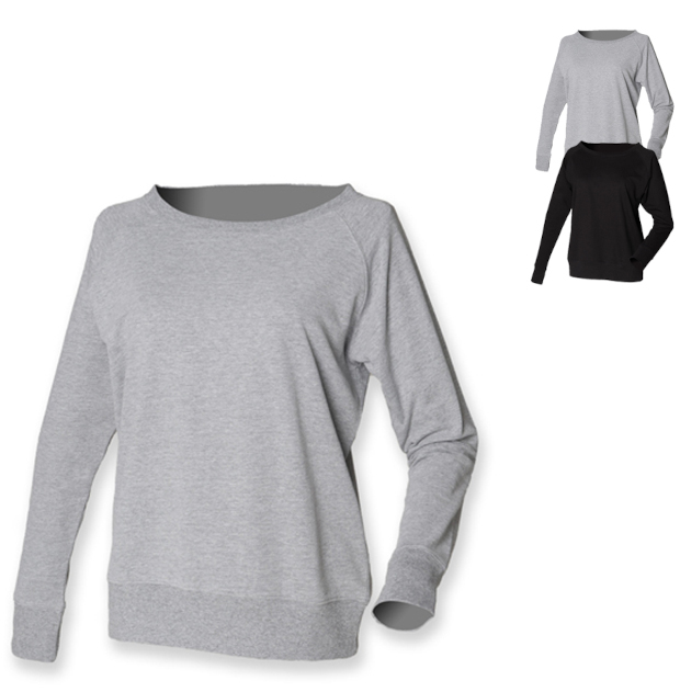 SF513 SF Women Damen Slounge-Sweatshirt Langarmshirt