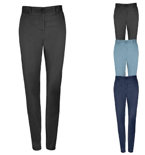 SOL´S Jared Women Pants | Satin: 98% Baumwolle / 2% Elasthan; gefütterte Taschen: 100% Baumwolle sol-s-jared-women-pants