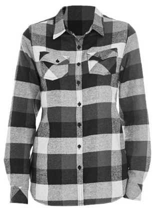 BU5210 Burnside Women`s Woven Plaid Flannel Shirt